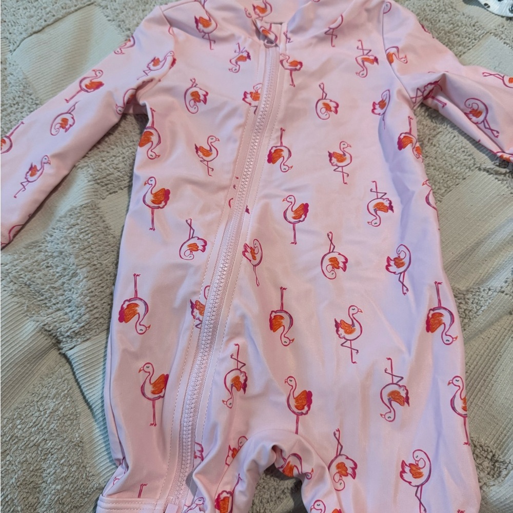 Pink Flamingo Kids One Piece